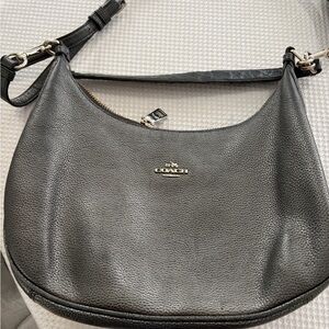 Coach Black Leather Hobo Bag